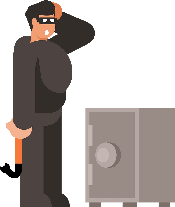 Thief with a crowbar
