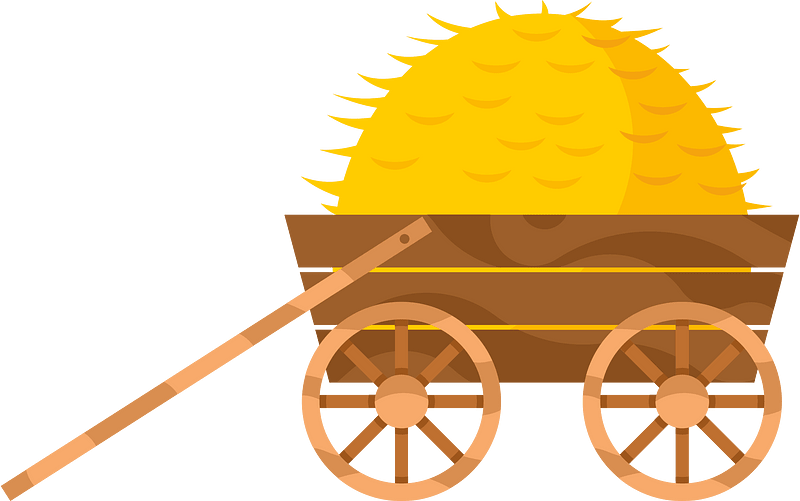 A cart with hay