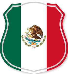 Mexican flag crest emblem