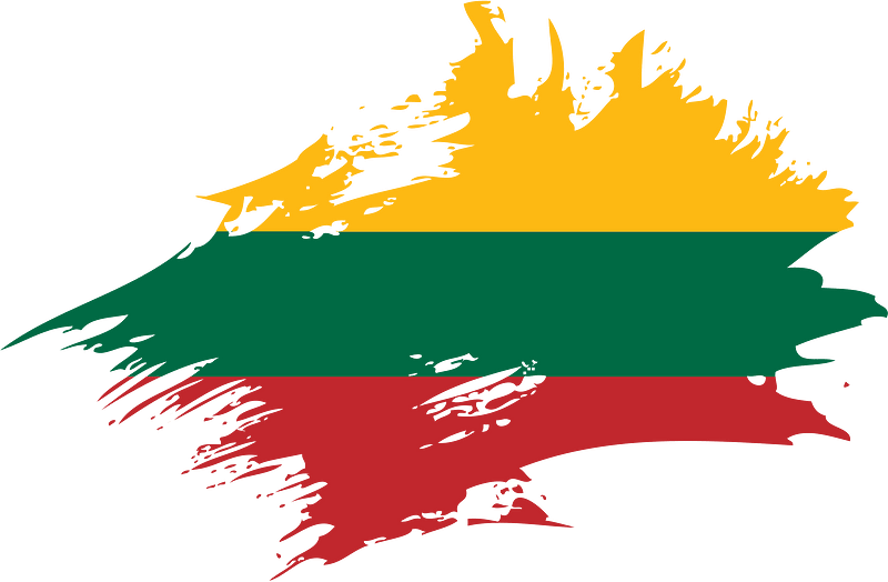 Lithuania flag painted
