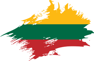 Lithuania flag painted