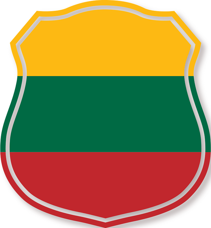 Lithuania flag heraldic shield
