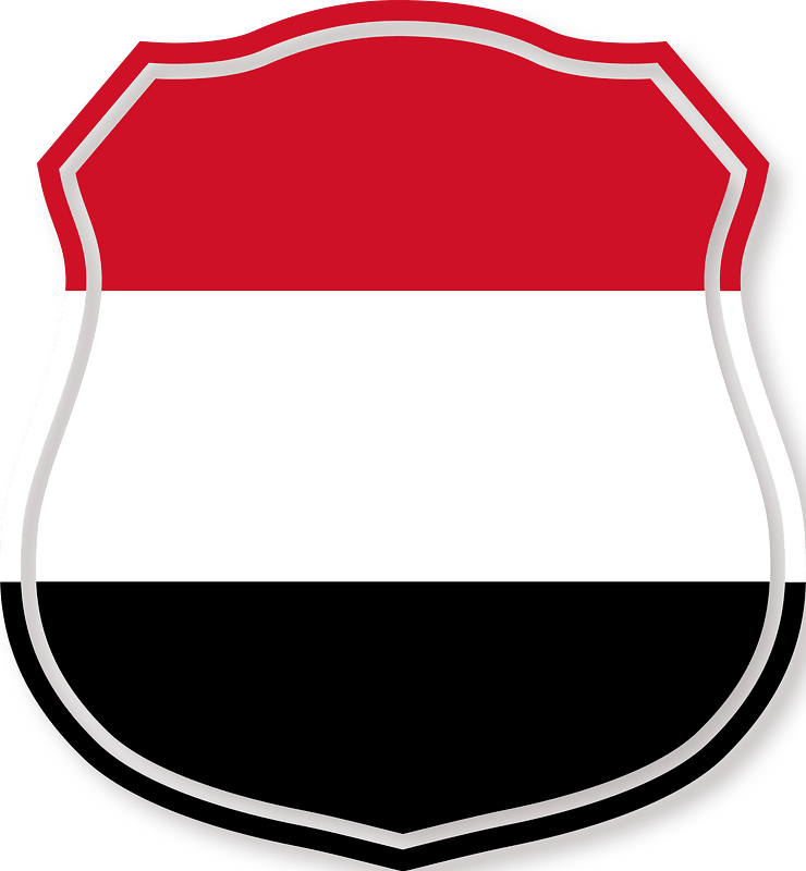 Yemen flag heraldic emblem