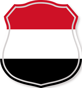 Yemen flag heraldic emblem