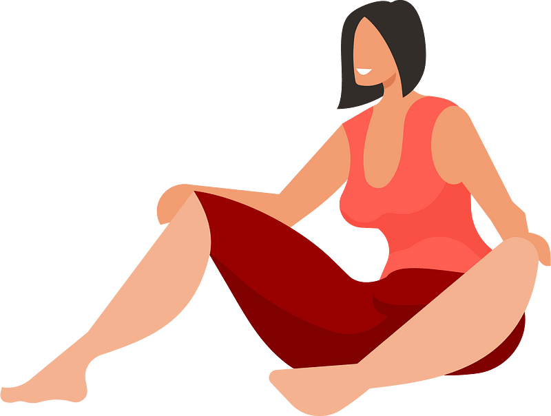 Woman sitting on the grass