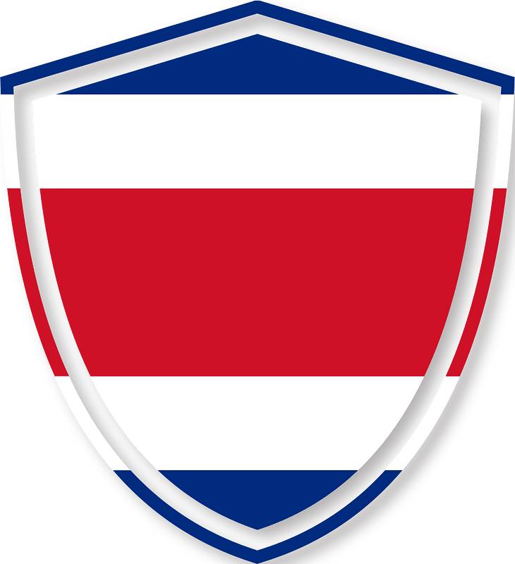 Costa Rica flag heraldic shield