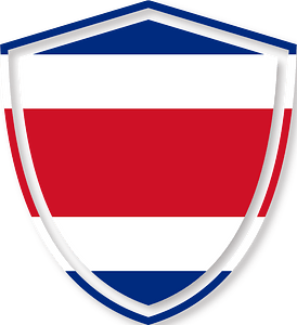 Costa Rica flag heraldic shield