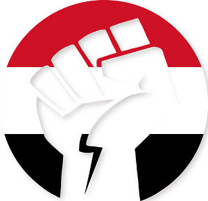 Yemen flag clenched fist