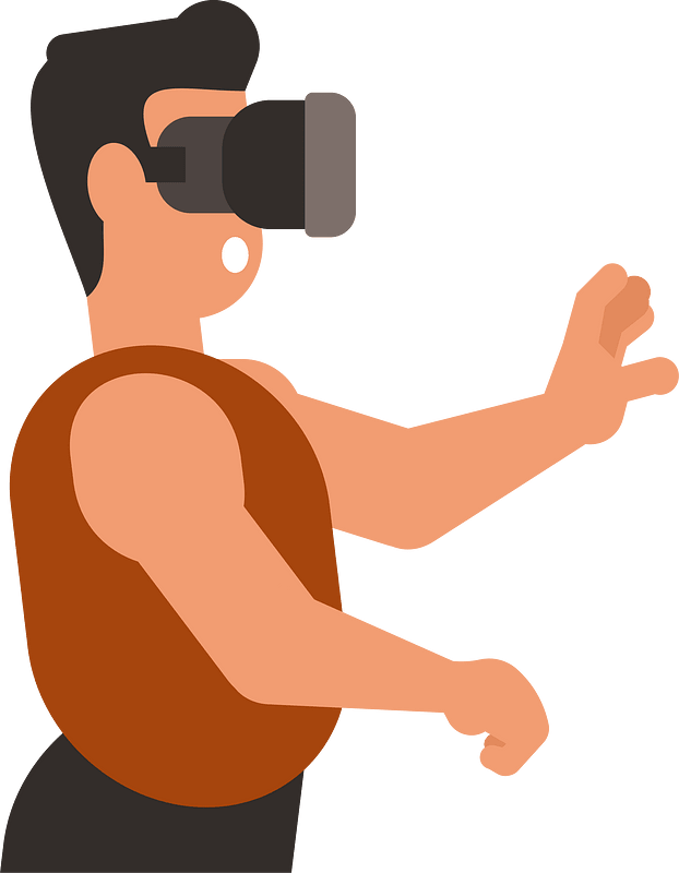 Man with VR headset