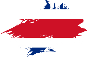 Costa Rica flag brush stroke