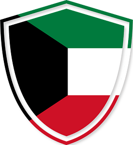 Kuwait flag heraldic shield