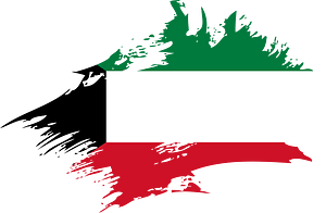 Kuwait flag brush stroke