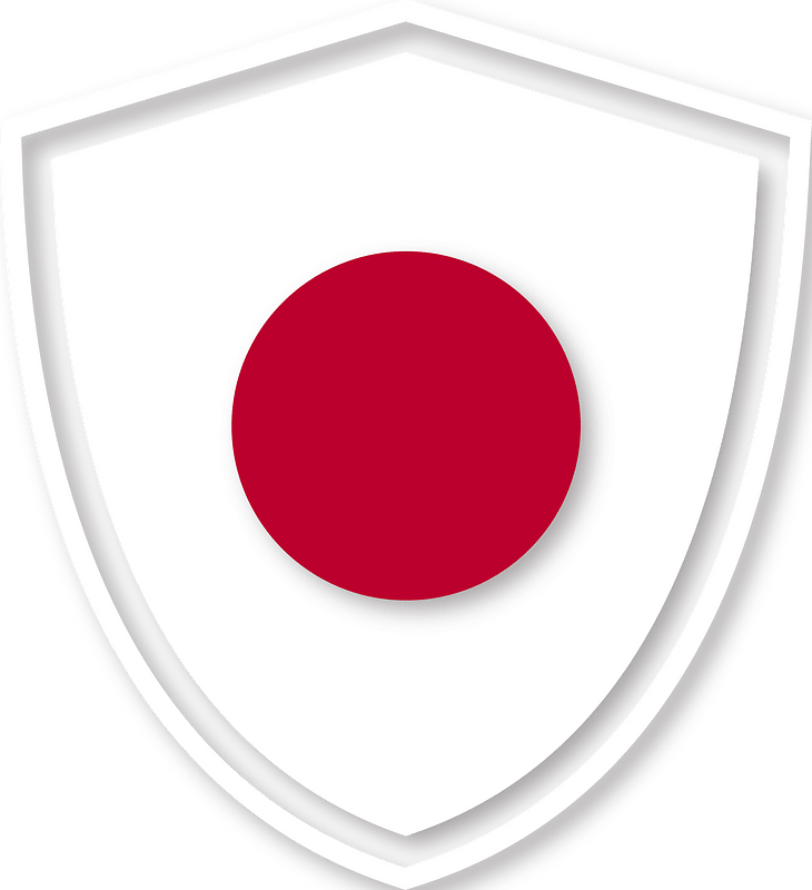 Japan flag crest