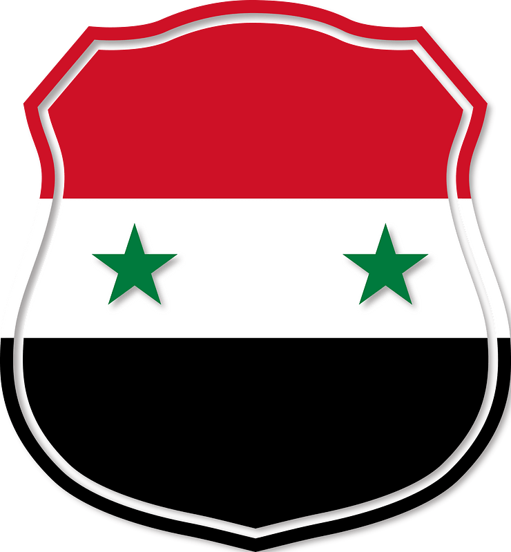 Syrian flag heraldic emblem
