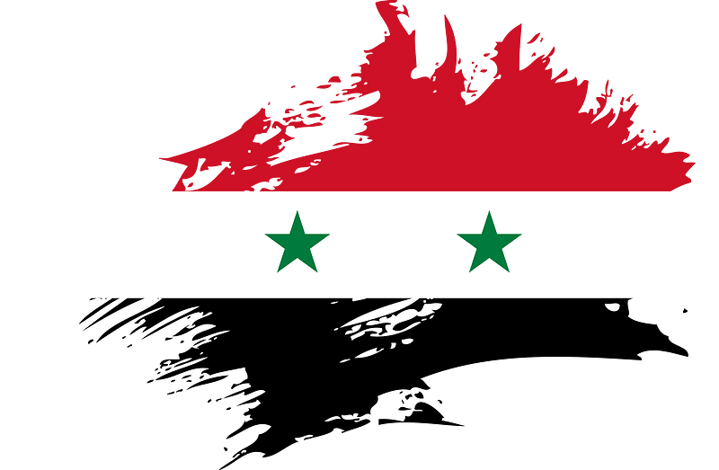 Syrian flag brush stroke