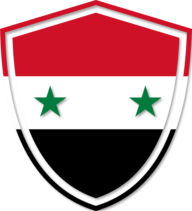 Syrian flag heraldic shield