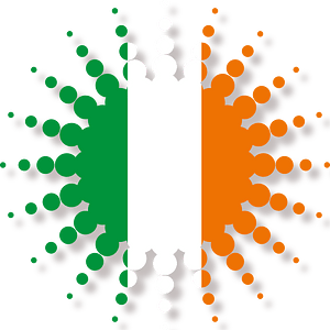 Irish flag halftone design