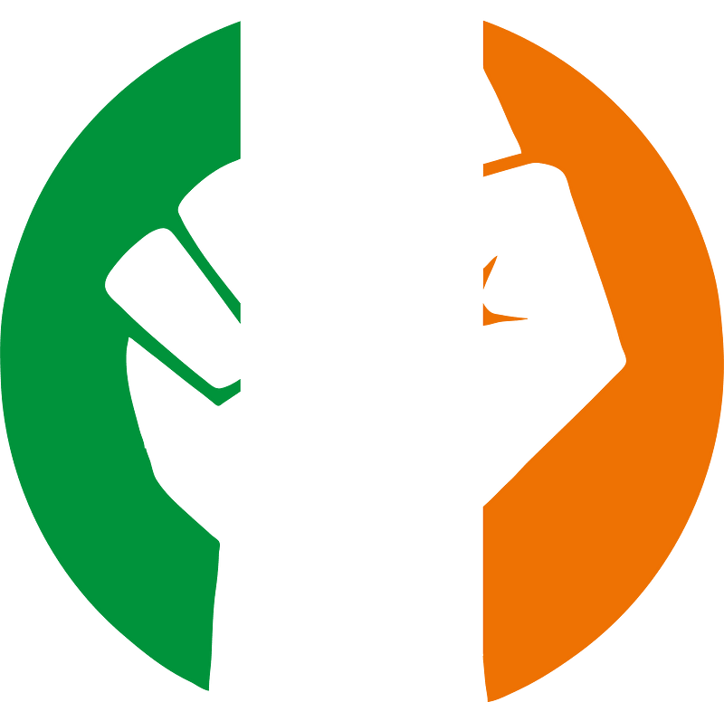 Irish flag with clenched fist
