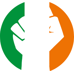 Irish flag with clenched fist