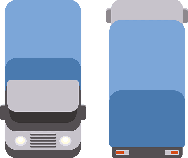 Delivery truck top view