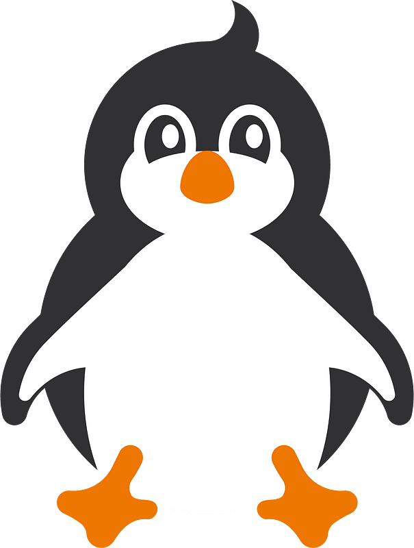 Penguin sitting on ice