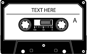 Retro cassette tape clip art