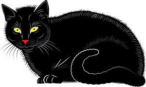 Black cat clip art vector