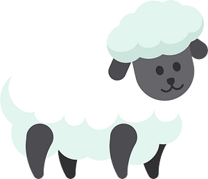 Cute sheep clip art image