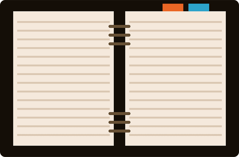 Open notebook vector icon