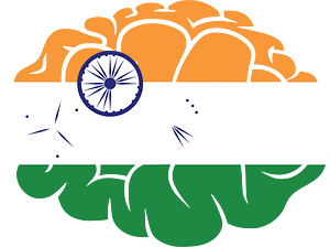 Brain silhouette Indian flag