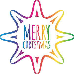 Merry Christmas colorful star