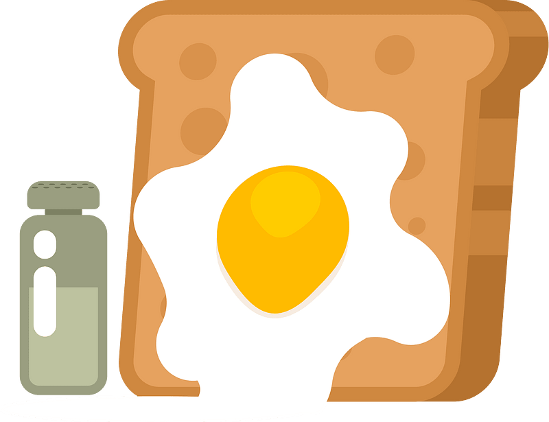Fried egg and slice of bread