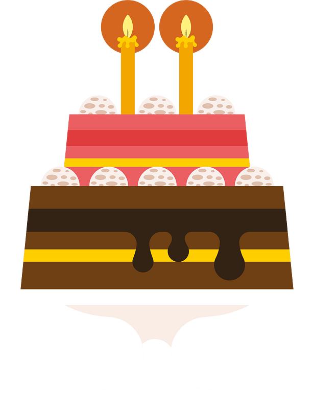 Birthday cake with candles