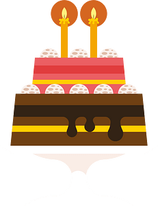 Birthday cake with candles