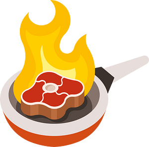 Beefsteak in the pan