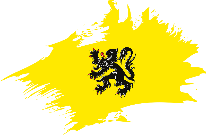 Flag of Flanders brush stroke