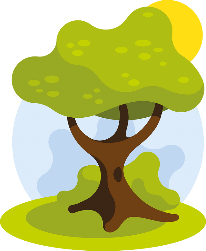 Green tree cartoon clip art