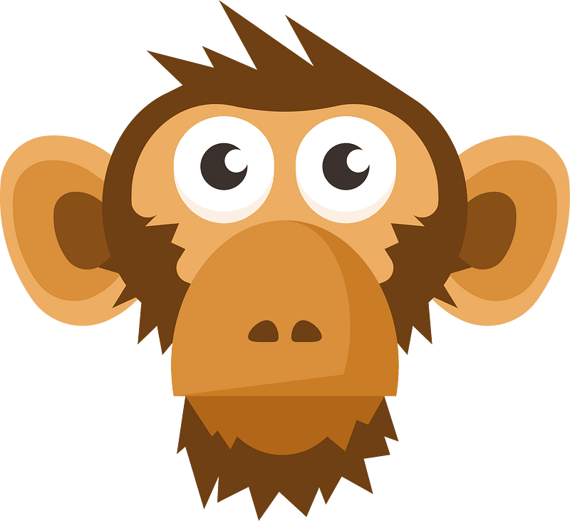 Monkey face cartoon