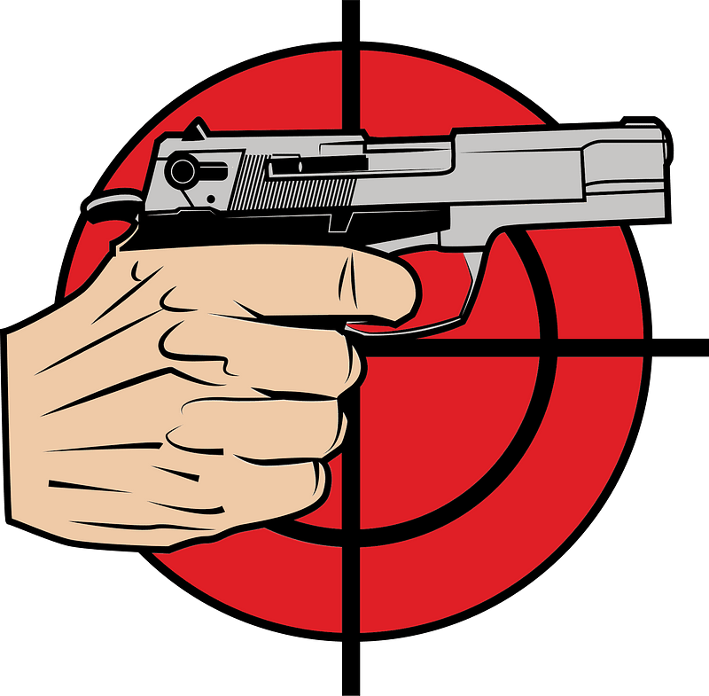 Hand with a firearm