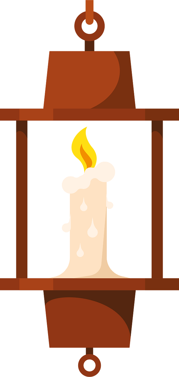 Lantern with a candle