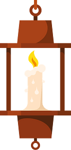 Lantern with a candle