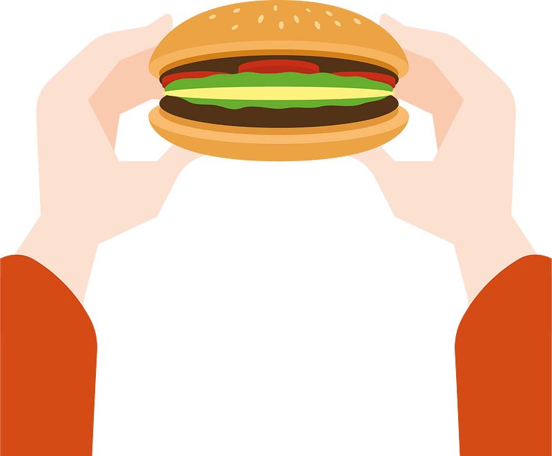 Eating a burger