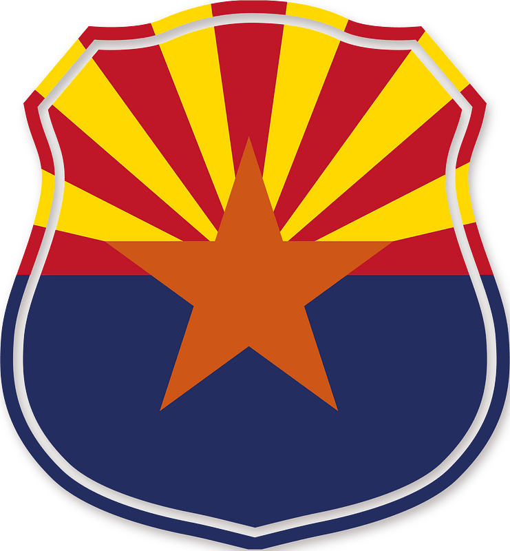 Flag of Arizona heraldic shield
