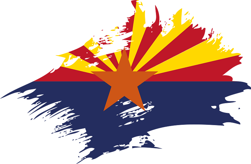 Flag of Arizona brush stroke