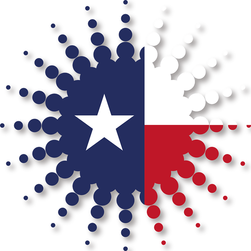 Texas flag star shape