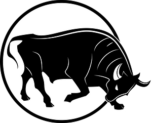 Bull logo silhouette