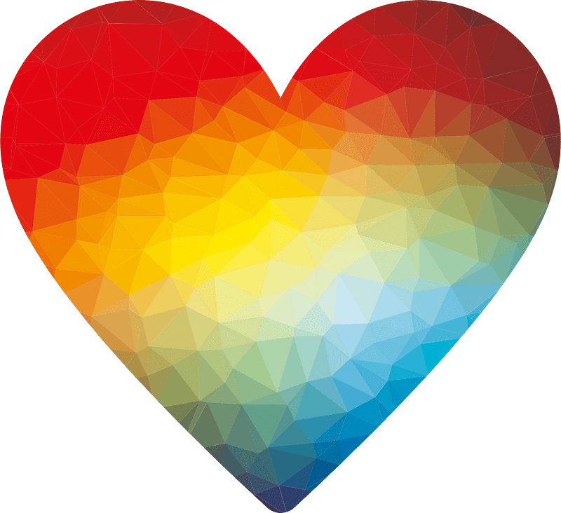 Colored heart