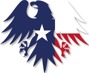 Texas flag heraldic eagle
