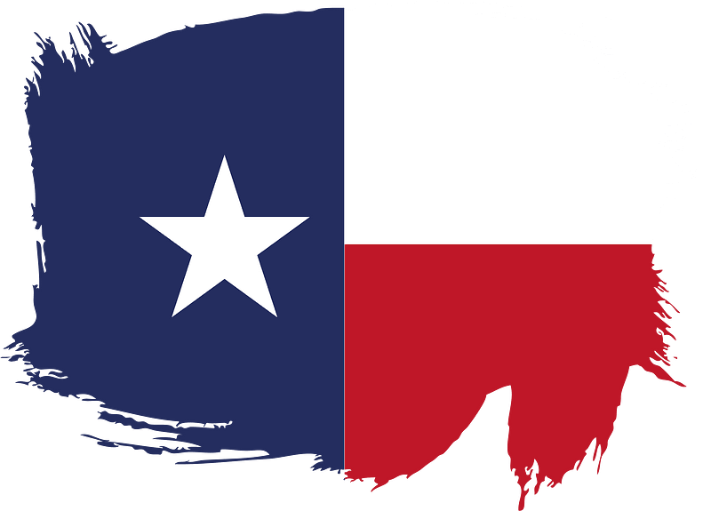 Texas flag paintbrush stroke