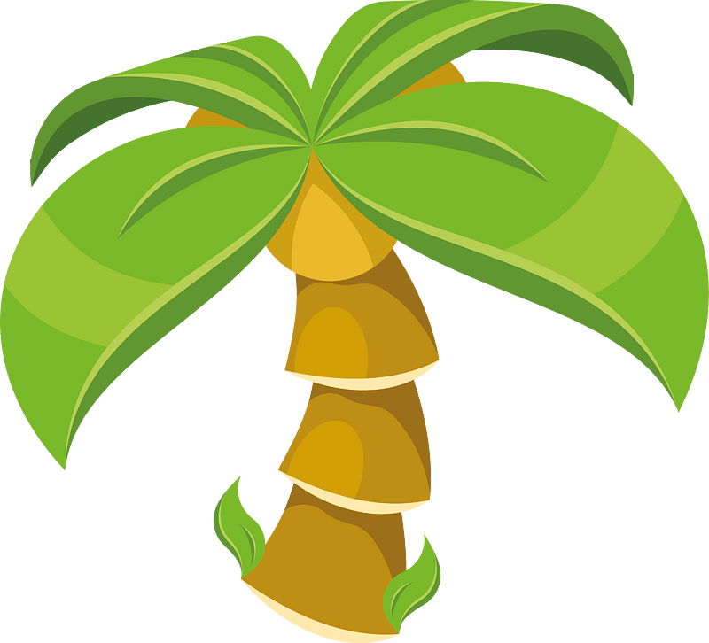 Palm tree cartoon clip art